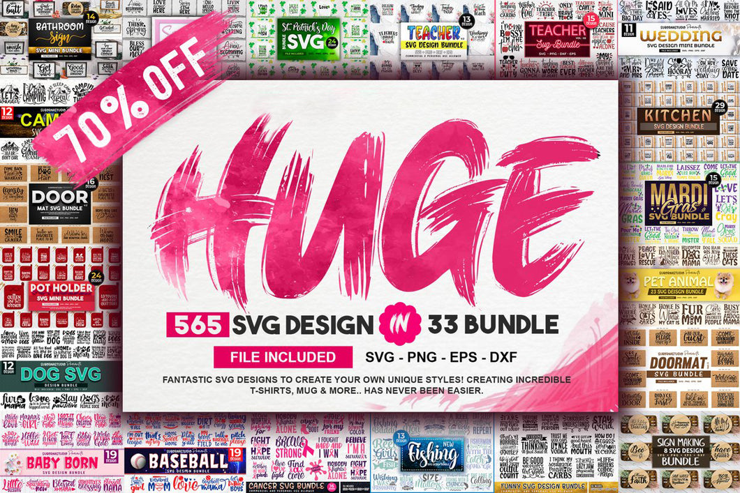 565 Huge Svg Bundle Design Pack for Cricut - LoveMyCuttables.com