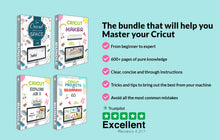 Load image into Gallery viewer, Learn all the secrets of Cricut - Get the special 4 books Bundle.
