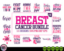 Load image into Gallery viewer, 16 Breast Cancer Svg Bundle Cancer awareness svg - LoveMyCuttables.com
