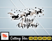 Load image into Gallery viewer, 5 Merry Christmas Svg cut file for Cricut | Silhouette Xmas Design Cuttable files - LoveMyCuttables.com
