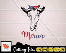 Load image into Gallery viewer, Zebra &#39;Merica SVG cut file for Cricut - LoveMyCuttables.com
