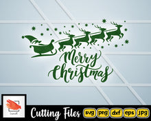 Load image into Gallery viewer, 5 Merry Christmas Svg cut file for Cricut | Silhouette Xmas Design Cuttable files - LoveMyCuttables.com
