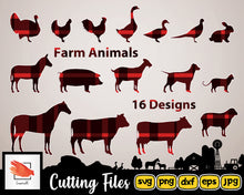 Load image into Gallery viewer, Farm Svg Animals Silhouettes | Svg Bundle Dxf Png | High Quality Files perfect for your next DIY Project - LoveMyCuttables.com
