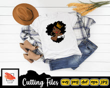 Load image into Gallery viewer, Afro Woman svg, afro girl svg, afro svg, black woman svg, funky woman svg, curly hair svg, african svg, african woman svg, african girl svg - LoveMyCuttables.com
