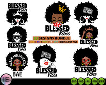 Load image into Gallery viewer, Afro Woman Svg Bundle cut files Afro girl png melanin svg files for cricut | Black girl magic - LoveMyCuttables.com
