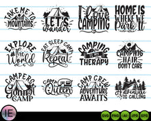 Load image into Gallery viewer, Camping SVG Bundle | Camping printable cut files for Cricut - LoveMyCuttables.com
