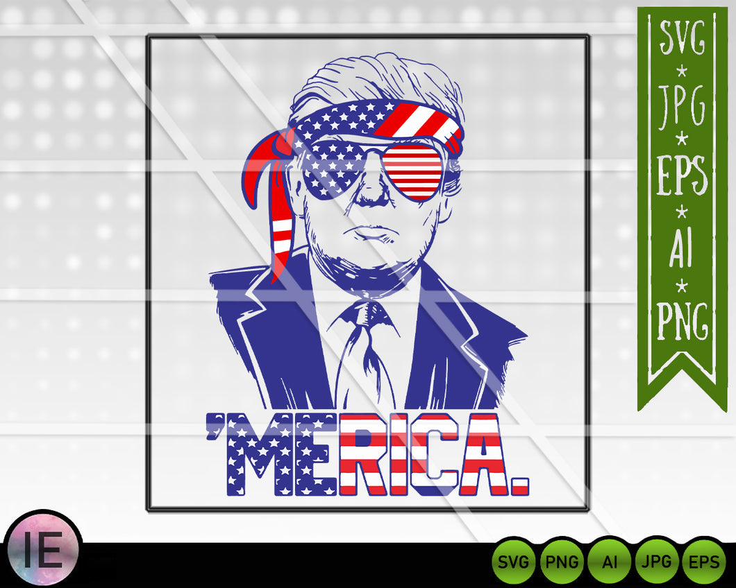 Donald Trump Merica svg cut file printable - LoveMyCuttables.com