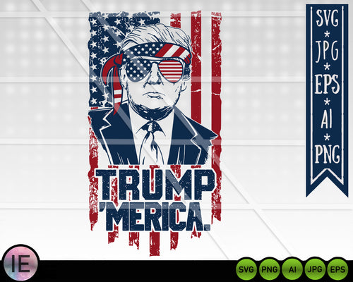 Trump Svg Merica svg cut file Trump Vector Cricut Silhouette - LoveMyCuttables.com